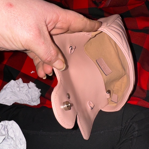 Gucci Calfskin Matelasse Monochrome GG Marmont Chain Belt Bag Perfect Pink - Picture 6 of 6